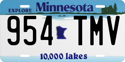 MN license plate 954TMV