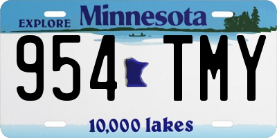 MN license plate 954TMY