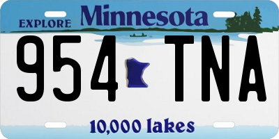 MN license plate 954TNA