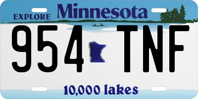 MN license plate 954TNF