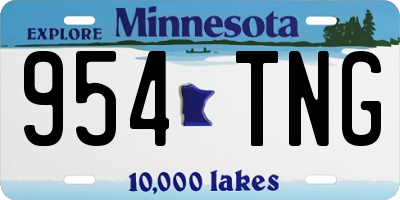 MN license plate 954TNG