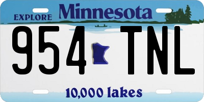 MN license plate 954TNL