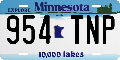 MN license plate 954TNP