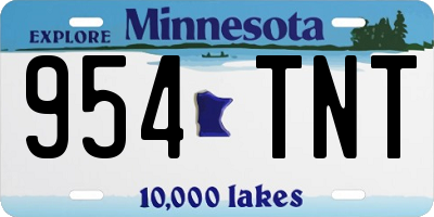 MN license plate 954TNT