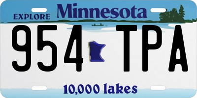MN license plate 954TPA