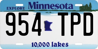 MN license plate 954TPD