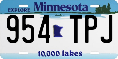 MN license plate 954TPJ
