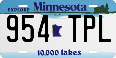 MN license plate 954TPL