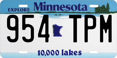 MN license plate 954TPM