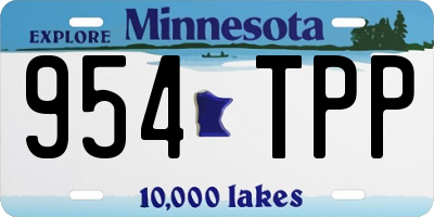 MN license plate 954TPP
