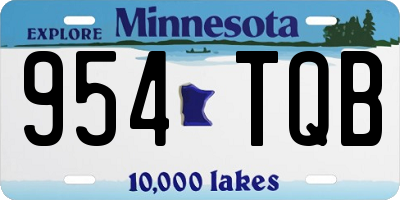 MN license plate 954TQB