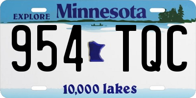 MN license plate 954TQC