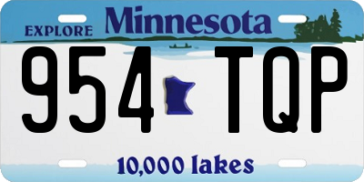 MN license plate 954TQP