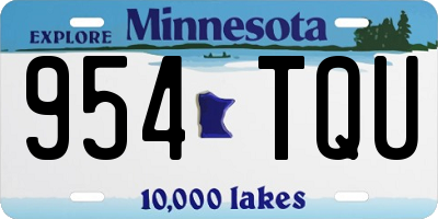 MN license plate 954TQU