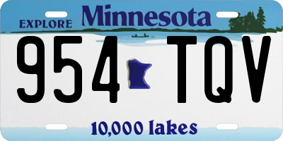 MN license plate 954TQV