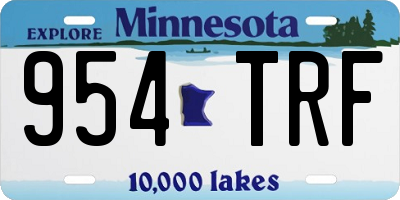 MN license plate 954TRF