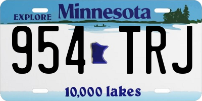 MN license plate 954TRJ