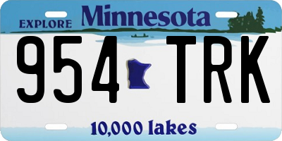 MN license plate 954TRK