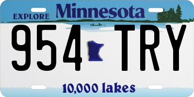MN license plate 954TRY