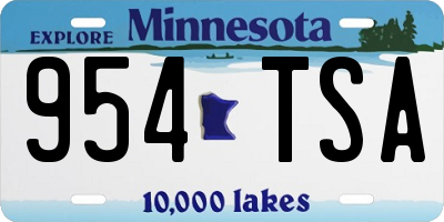 MN license plate 954TSA