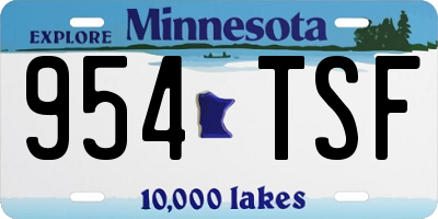 MN license plate 954TSF