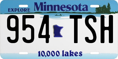MN license plate 954TSH