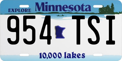 MN license plate 954TSI