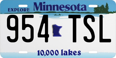 MN license plate 954TSL