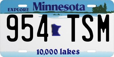 MN license plate 954TSM