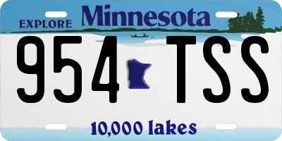 MN license plate 954TSS