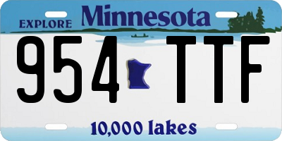 MN license plate 954TTF
