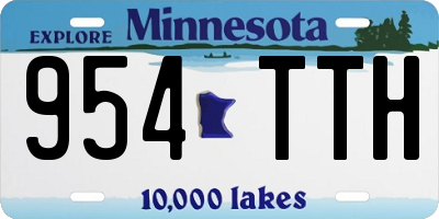 MN license plate 954TTH