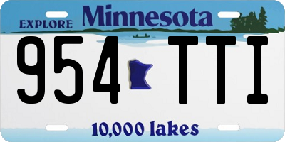 MN license plate 954TTI