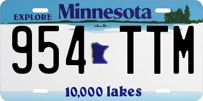 MN license plate 954TTM