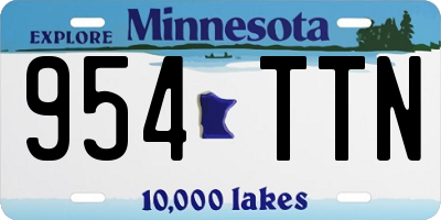 MN license plate 954TTN