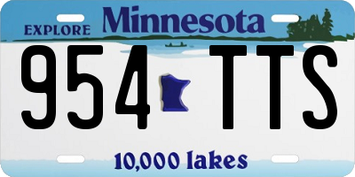 MN license plate 954TTS