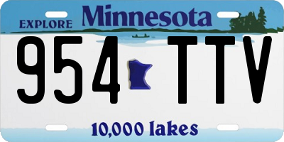 MN license plate 954TTV