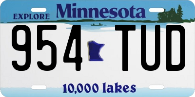 MN license plate 954TUD