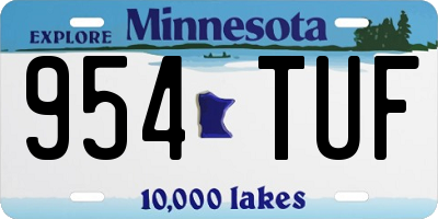 MN license plate 954TUF