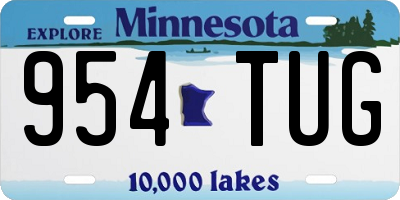 MN license plate 954TUG