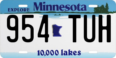MN license plate 954TUH