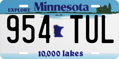 MN license plate 954TUL