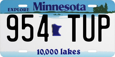 MN license plate 954TUP