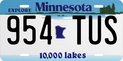 MN license plate 954TUS