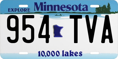 MN license plate 954TVA