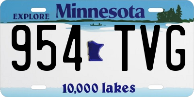 MN license plate 954TVG