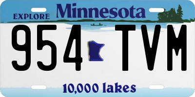 MN license plate 954TVM