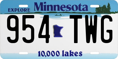 MN license plate 954TWG