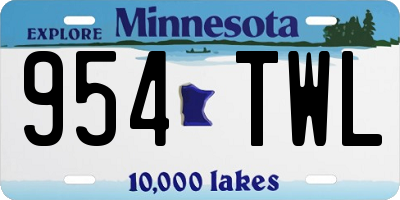 MN license plate 954TWL