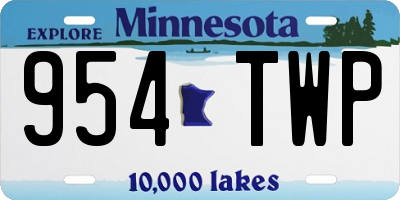 MN license plate 954TWP